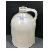 Stoneware Jug with Cobalt Eagle