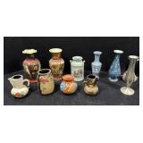 Decorative Pottery & Metal Vase Collection
