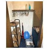 Contents of Closet and Pressboard Shelf with