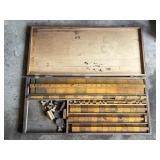 Vintage Printers Type Blocks in Wood Case