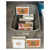 Tote of cigar boxes