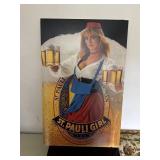 1984 St. Pauli Girl Beer Advertising Sign