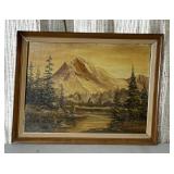 Mountain Painting  (with broken frame)