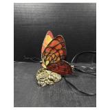 Stained Glass Style Butterfly Accent Lamp