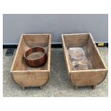 2 Wooden Planters