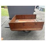 Wooden Pull Behind Lawnmower Wagon