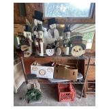 Metal Shelf of Christmas Decor