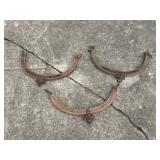 3 Antique Whiffle Tree Yokes