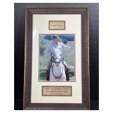 Ronald Reagan Framed Photo & Facsimile Signature