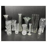 Clear glass vases