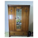 Antique Wardrobe with Mirror