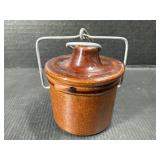 Stoneware Clasp Lidded Crock