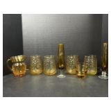 Amber glass cups and more