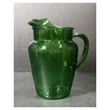 Vintage Green Glass Pitcher