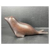 Gert Olsen 1976 Wooden Seal Sculpture