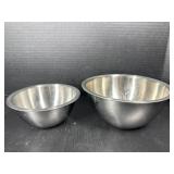 2 smaller Metal Mixing Bowls
