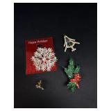 Holiday Brooches