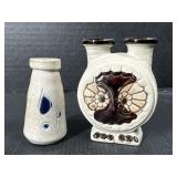 Stoneware toothpick holder and bud vase