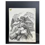 Lloyd Ostendorf Signed U.S. Post Office Print