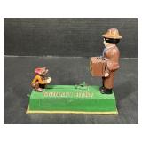 Cast Iron Jumping Monkey Mechanical Bank