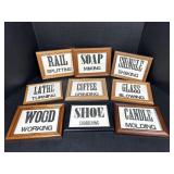 Framed Distressed Wooden Signs