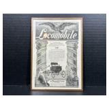 1899 Locomobile Framed Advertisement