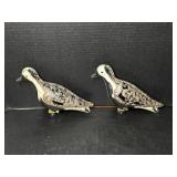 2 Vintage Metal Shorebird Decoys