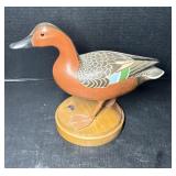 Hodge Painted Wood Duck Decoy on Stand