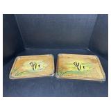 Hand painted Fish Wooden Trays