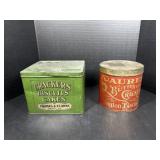 Vintage Cracker Biscuits and Butter Cracker Tins