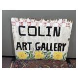 Hand Painted Colin Art Gallery Wooden Sign