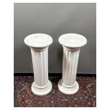 2 Pedestals (Believed To Be Made Out Of Plaster)