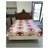 Antique Head Board with Queen Bed