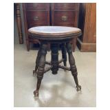 Claw Foot Piano stool (glass in claw foot)