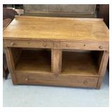 Antique Oak Buffet Table