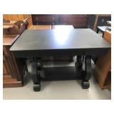 Antique Library Desk Stained Black