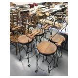 4 Iron Back Ice Cream Parlor Chairs