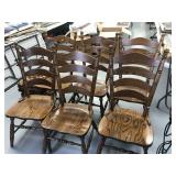 6 Ladder Back Chairs