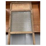 Vintage Glass Back Wash Board