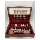 Vintage SilverWare set in Wood Box