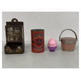 Vintage Banks & Match holder