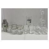 Large shot glasses, wine minis, beer glasses