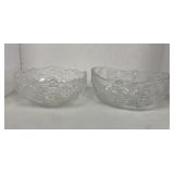 Grape & Flower Glass Bowls