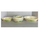 Oven Serve Green Floral Bakeware