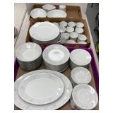 Noritake silver rimmed China