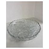 Etched glass serving tray