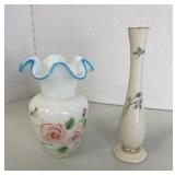 Lenox flower vase and generic fluted flower vase