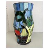 Lead Glass Cornucopia Fruit Print Candle Cover