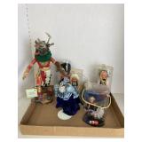 Eagle Dancer Figure and Assorted Dolls
