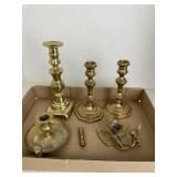 Assorted Brass Candle Holders